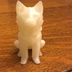 Simple Husky In Sitting Position