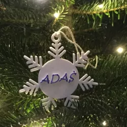 Snowflake ornament with name