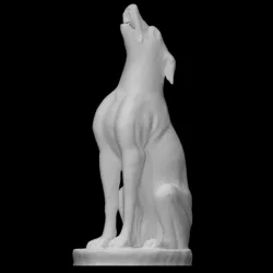 Statuette of a howling dog