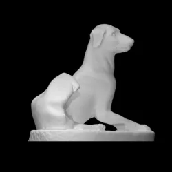 Statuette of a seated dog