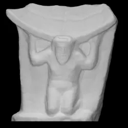 Sundial with a relief of nude man
