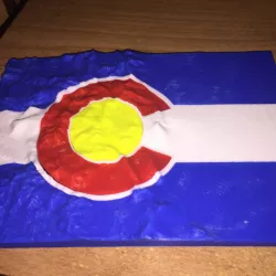 Terrain map Colorado flag