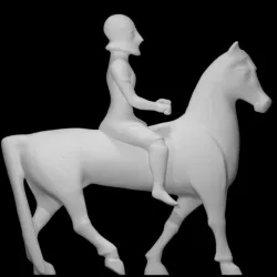 Warrior on horse back