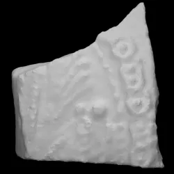 White salt-glazed stoneware sherd