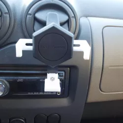 Wireless car phone charger arms for big smartphones