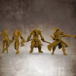 $15.00RPG Hero Miniatures Bundle (Barbarian, Fighter, Rogue, Wizard) 32mm scale