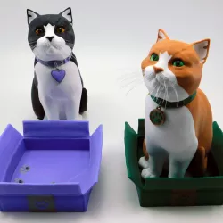 $15.00Schrodinky: British Shorthair Cat In A Box - 3D printable multipart model - multi material package