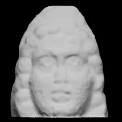 3rd Century AD Roman stone head at Lancaster Museum