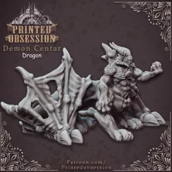 $4.00Demon Dragon Centaur - Monsterous Demon - Hell HAth No Fury - Scale 32mm