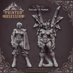 $4.00Succubi & human 'Gretta' - lesser demon - Hell Hath No Fury - 32mm scale