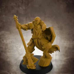 $5.00Male Paladin - Human/Half-orc (32mm scale miniature)