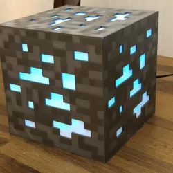 "8-Bit" Minecraft Diamond Ore Lamp - Siri Enabled