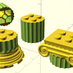 Ancient Greek ionic columns as Lego bricks