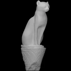 Cat on papyrus