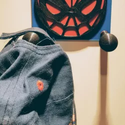 Clothes hook for kids with Spiderman logo