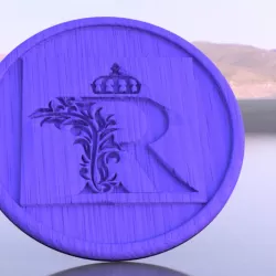 Coaster letter 'R'