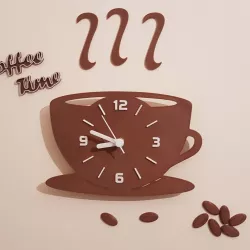 Coffee Time Kitchen Clock