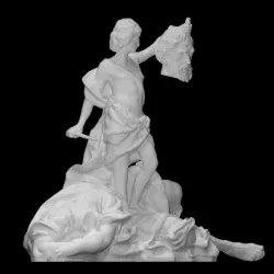 David triumphant over Goliath