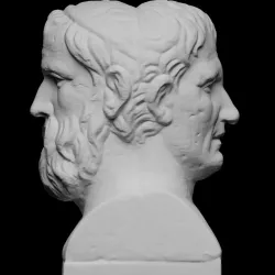 Double Herm of Aristophanes and Menander