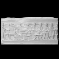 Etruscan cinerary urn without the original cover