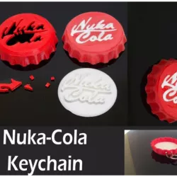 Fallout Nuka Cola bottlecap keychain