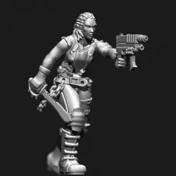 female human Street samurai from shadowrun rpg