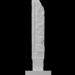 Fragment of a slab with Triton and plant spiral