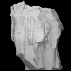 Fragmentary triad of Menkaura, Hathor and Nome god