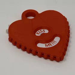 Geared Heart Message Pendant