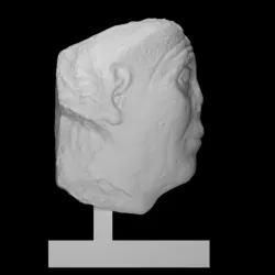 Head from a Statue with Magical Texts