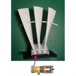 Jet Engine Component; Fan, Metal Blade with Snubber