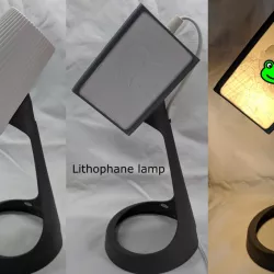 Lithophane lamp shade for IKEA SVALLET work lamp