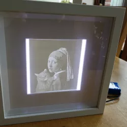 Lithophane with IKEA RIBBA frame and led lighting
