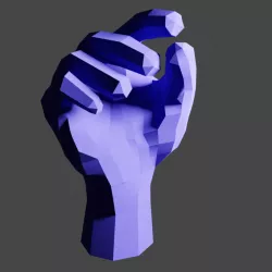 Low-poly hand