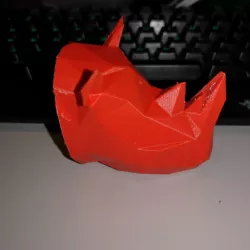 Low poly rhino head