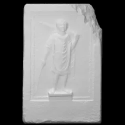 Marble block with figure of boy