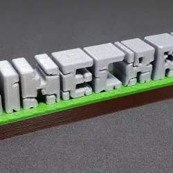 Minecraft 3D logo