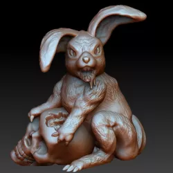 Monster easter bunny