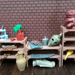 Parametric 2x4 shelves (1:18 scale)