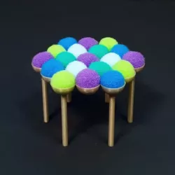 PomPom Chair - 3D Printed Doll Furniture
