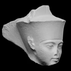 Quartzite Head of Amen with features of The Pharaoh Tutankhamen