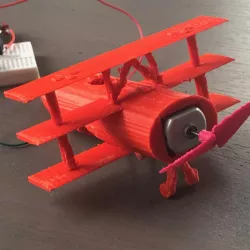 Red Baron airplane solar powered fan