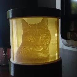 rotating lithophane lamp