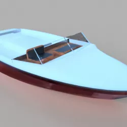 Rubber band powered boat "Borey"