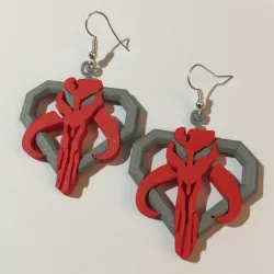 Star Wars Heart of Mandalore Earrings