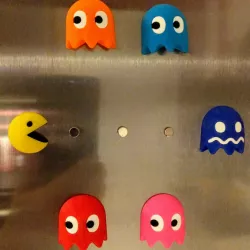 Tiny 3D Pacman Fridge Magnets