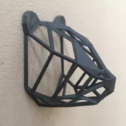 Wire Frame Panda Head