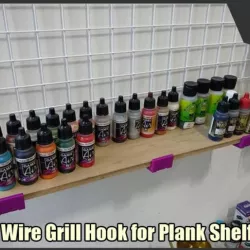 Wire Grill Hook for Plank Shelf