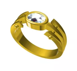 3D CAD Model For Wedding Ring In STL Format