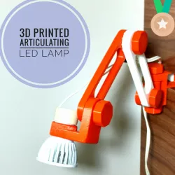 3D printed articulating LED lamp